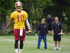 There was plenty of tension between former head coach Mike Shanahan and quarterback Robert Griffin III at Washington. (USA TODAY SPORTS)