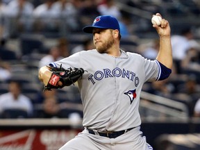 Blue Jays starter Mark Buehrle was roughed up by the Yankees on Friday night. (USA TODAY SPORTS)