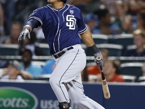 Yangervis Solarte, who saw his fantasy stock tumble after a surprisingly fast start to the season, gets a chance to play every day again following his trade to San Diego. (AFP)