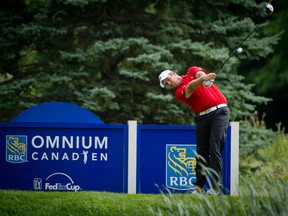 Taylor Pendrith during the third round of the 2014 RBC Canadian Open at Royal Montreal Golf Club, Saturday, July 26, 2014. (PIERRE-PAUL POULIN/QMI AGENCY)