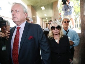 Shelly Sterling (R), 79, arrives at court with her lawyer Pierce O'Donnell in Los Angeles, California July 8, 2014. REUTERS/Lucy Nicholson