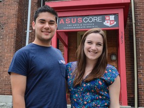 Queen_s University students Quinn Bonafiglia and Heather Salema.