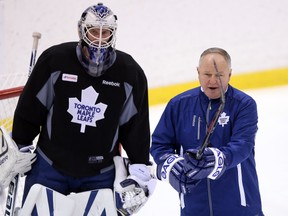 After much off-season speculation he would be moved, James Reimer re-upped for two years with the Maple Leafs. (Dave Abel/Toronto Sun)