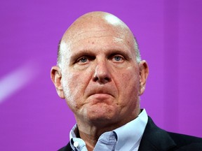 In this October 29,2012 file photo, Microsoft CEO Steve Ballmer speaks at a special media event to announce the next generation Windows Phone, Windows Phone 8, at the Bill Graham Auditorium in San Francisco in California. (AFP PHOTO/Kimihiro Hoshino/FILES)