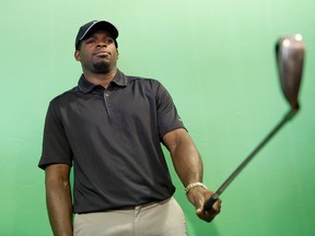 PK Subban poses for a magazine during the third round of the RBC Canadian Open at Royal Montreal Golf Club, Ile-Bizard, Saturday, July 26, 2014. (PIERRE-PAUL POULIN/QMI AGENCY)
