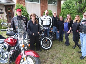 JOHN LAPPA/THE SUDBURY STAR/QMI AGENCYFreedom Riders Motorcycle Association members Gary Venturi, left, Chantal Lemieux, Chad Bellenie, Ken Johnston, Carole Pigeau, Pam Williamson, Janet O'Neill and John Villemere will be attending the annual Freedom Rally at the Mine Mill Campground on Richard Lake from Aug. 1-4. Sunday events, which is open to the public, will feature motorcycle field games starting at 1 p.m. Proceeds from the rally will be donated to a local children's charity or cause.