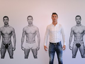 Cristiano Ronaldo launches his CR7 underwear line in Madrid last October. (Denis Doyle/Supplied by WENN.com)