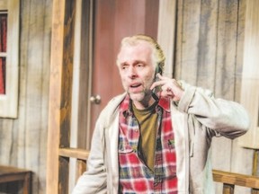 Jamie Williams stars as Bruno MacIntyre, who wants to turn a dilapidated cottage once owned by his father, into a haven for tourists, in the Port Stanley Festival Theatre production of Lorne Elliott?s The Fixer Upper.  (PhotosbyMG)