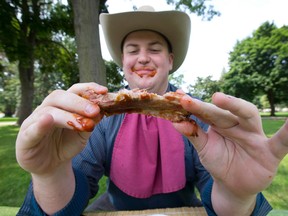 Foodie and Ribfest judge Andrew Lawton is ready to put the ribbers through their paces at Ribfest in Victoria Park. (CRAIG GLOVER, The London Free Press)