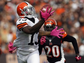 Browns receiver Josh Gordon is suspended for the entire 2014 season. (AFP)
