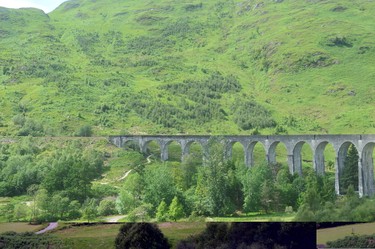 Arched bridge seen in the Harry Potter movie, Scottish Highlands by Joe Capano. Theme: Green (July 31, 2014)