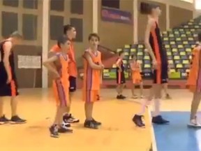 Robert Bobroczky, the 7-foot-4 13-year-old from Romania (YouTube).