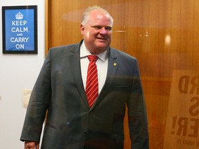 Mayor Rob Ford at City Hall in Toronto on Thursday July 31, 2014. (Dave Abel/Toronto Sun)