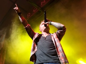Dallas Smith performs during the Boots and Hearts music festival in Bowmanville, Ont. on Thursday July 31, 2014. (Pete Fisher/QMI Agency)