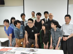 Due to a long-time friendship with a professor at Otani Sapporo University in Hokkaido, Stony Plain sculptor Roy Mills was invited to give a lecture there (above). Mills hopes to strengthen the ties between Stony Plain and Shikaoi by organizing exchanges between the arts departments at Otani Sapporo and the University of Alberta, where he teaches. - Photo Supplied