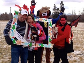 Clearly, these participants in Edmonton’s Bark for Life walk had a great time. The event raised over $8,200 for the Canadian Cancer Society. This year, Stony Plain will host Bark for Life for the first time. - Photo Supplied