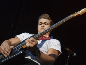 Hunter Hayes performs on the main stage during Big Valley Jamboree 2014 in Camrose, Alta., on Friday, Aug. 1, 2014. The jamboree runs through Aug. 3, 2014. Ian Kucerak/Edmonton Sun/QMI Agency