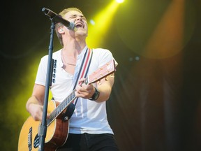 Headliner Hunter Hayes performs Aug. 1 at Big Valley Jamboree in Camrose, Alta. (Mark Crown/Camrose Canadian/QMI Agency).