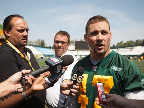 JC Sherritt is aiming for a return to game action against Montreal later this week (Ian Kucerak, Edmonton Sun).