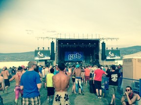 A crowd of music fans gather at the Okanagan Stage at the Boonstock Music Festival in Penticton, B.C. on Saturday, August 2, 2014. JOSH SKURNIK/QMI Agency