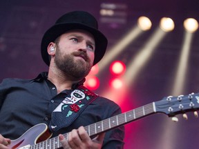 Frontman Zac Brown with the Zac Brown Band performs on the main stage during Big Valley Jamboree 2014 in Camrose, Alta., on Saturday, Aug. 2, 2014. The country music festival runs through Aug. 3, 2014. Ian Kucerak/Edmonton Sun/QMI Agency