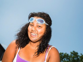 Fourteen-year-old Trinity Arsenault from St. Catharines, Ont., is set to swim across Lake Ontario starting August 3, 2014. (Bob Tymczyszyn/QMI Agency)