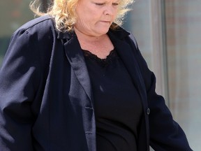Toronto Mayor Rob Ford's sister Kathy Ford leaves Finch Court in Toronto after appearing in front of a judge on charges May 26, 2014. (Dave Thomas/Toronto Sun)