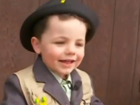 Five year-old Robert Tufts is no longer mayor of Dorset, Minn.
(Screenshot from YouTube)