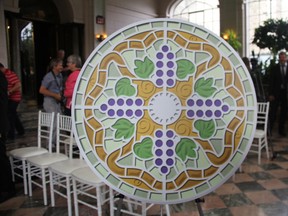 Royal Canadian Mint's stain glass-inspired Casa Loma coin. (Angela Hennessy/Toronto Sun)