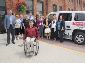 QMI photo
Canadian paralympian Joel Dembe, 30, is on a cross-country tour with Canada Cares to raise awareness about the importance of caregivers. He was in Sudbury on Thursday.