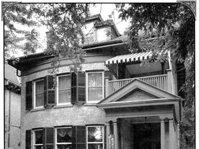 Captured in a delightful image by the late London photographer John Tamblyn, the Ingram family home at 493 Dufferin Ave. was built in 1902. It has pride of place as one of the architectural gems celebrated in Heritage Highlights, a greatest hits collection of sites on the Geranium Heritage House Tours over the years. (ACO London region branch)