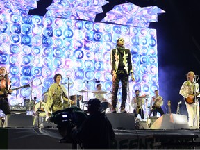 Arcade Fire performs at the Glastonbury Festival 2014 in Pilton. U.K. on June 27, 2014. (George Chin/IconicPix/WENN.com)