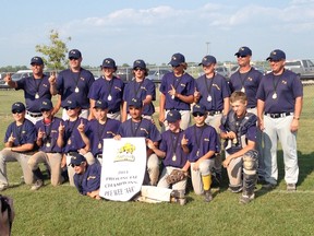 The Pembina Hills AAA Peewee team, featuring five players from Portage and one from Elie, won the AAA Peewee Provincials in convincing fashion Aug. 1-3. (Submitted photo)