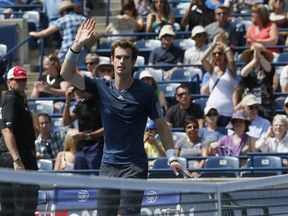 Andy Murray beat Nick Kyrgios in straight sets on Day 5 at the Rogers Cup Tennis Tournament at the Rexall Centre in Toronto, Ont. on Wednesday, August 6, 2014. (Stan Behal/Toronto Sun/QMI Agency)