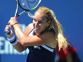 Dominika Cibulkova of Slovakia, the 10th seed at the Rogers Cup, was upended Wednesday by British qualifier Heather Watson in second-round action. (QMI AGENCY)