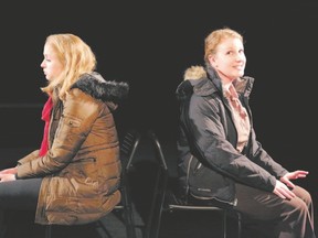 Samantha Megarry, left, and Miriam Cummings star in Lotus, a new play by Caitlin Murphy on at the Arts Project until Saturday.  (Richard Gilmore/Special to QMI Agency)