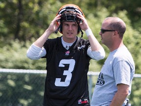 RedBlacks kicker Brett Maher and coach Rick Campbell. (Ottawa Sun file)