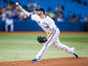 Toronto Blue Jays pitcher Drew Hutchison during first inning action against the Baltimore Orioles at the Rogers Centre in Toronto on Wednesday, August 6, 2014. (Ernest Doroszuk/Toronto Sun)