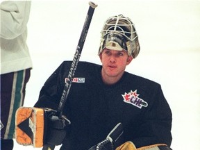 Former Sarnia Sting first round pick Patrick DesRochers was named the team's new goalie coach on Thursday, July 7. The hire of DesRochers also coincided with the Sting announcing that they had hired former Kitchener Dutchmen coach Chris Lazary as an assistant and Dylan Seca as a scout for the team. QMI AGENCY FILE PHOTO