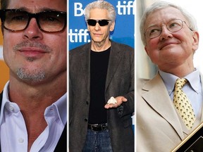(L-R) Brad Pitt, David Cronenberg and Roger Ebert. (REUTERS file photos)