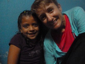 Colette Zazulak, right, and Keylin, left, at the Hogar Madre Anna Vitiello orphanage in Guatemala. This was the first time Keylin met her sponsor family. - Photo Supplied