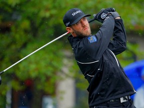 Graham DeLaet of Canada watches his tee shot on the 10th hole during the second round of the 2014 PGA Championship at Valhalla Golf Club in Louisville, Kentucky, August 8, 2014. (REUTERS/Brian Snyder)