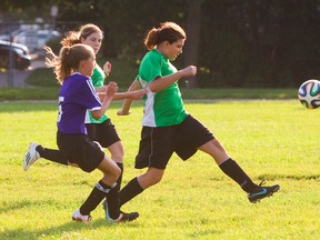 House league game at Oakridge Secondary School in London, Ont. on Wednesday August 6, 2014. (Mike Hensen/The London Free Press)