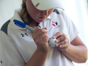 Brooke Henderson during the quarterfinal round of match play at the 2014 U.S. Women's Amateur at Nassau Country Club in Glen Cove, N.Y. on Friday, Aug. 8, 2014.  (USGA/Darren Carroll)
