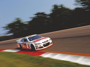 Dale Earnhardt Jr. practices for the NASCAR Sprint Cup series Cheez-It 355 at Watkins Glen on Friday. (AFP)