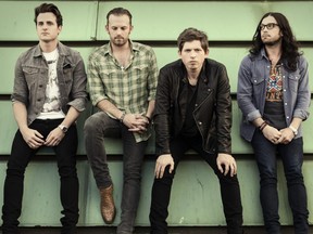 Kings of Leon, with Nathan Followill far right. (Handout)