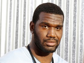NBA player Greg Oden was charged Monday with felony battery for allegedly punching his ex-girlfriend in the face. (Danny Moloshok/Reuters/Files)