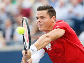 Canadian Milos Raonic lost in the quarterfinals of last week’s Rogers Cup. (STAN BEHAL/TORONTO SUN)