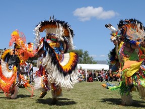 Dancers add colourful pageantry to Chippewas of Rama First Nation Pow Wow in Rama. (Andrea Hamlin Photography/Ontario’s Lake Country)