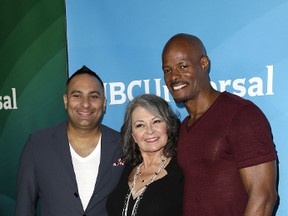 Russell Peters, Roseanne Barr and Keenen Ivory Wayans at 2014 NBCUniversal Summer Press Day at The Langham, Hunington Hotel and Spa in Pasedena in Los Angeles, California, United States on April 8, 2014. (Brian To/WENN.com)